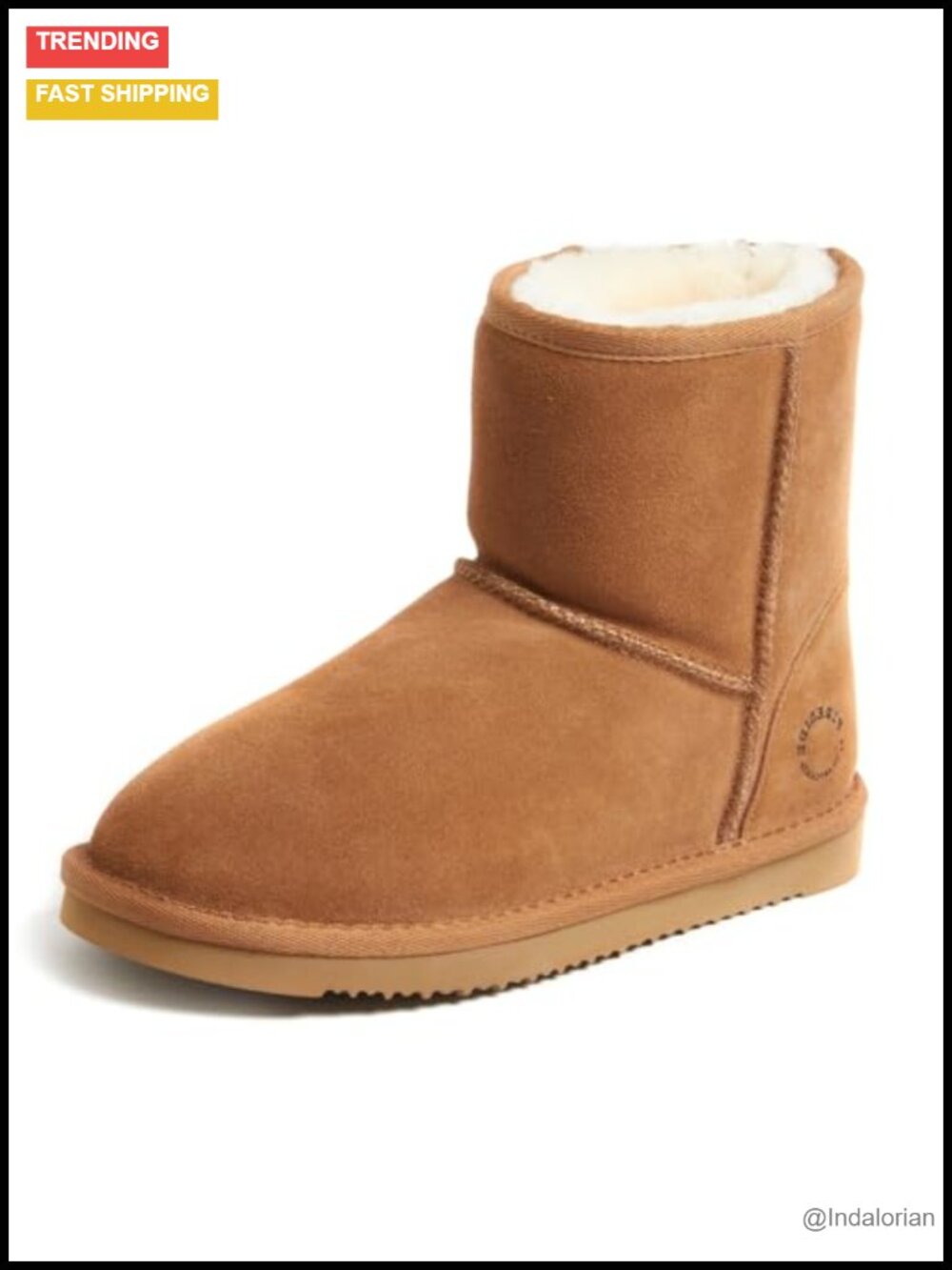 Shearling Lined Mid Calf Indoor Outdoor Boot
